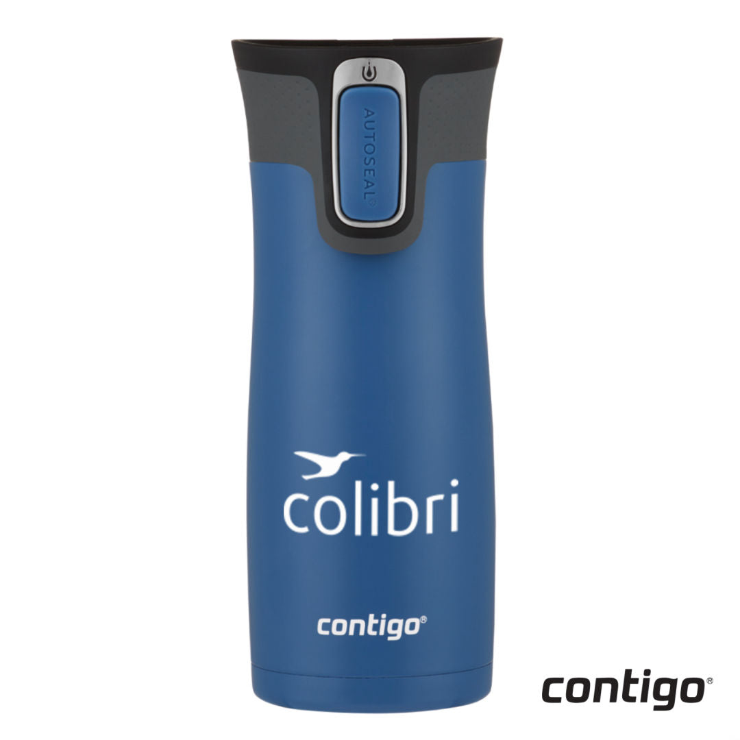 Contigo 16oz Autoseal West Loop Stainless Steel Travel Mug with Easy-Clean  Lid, Blue Corn 