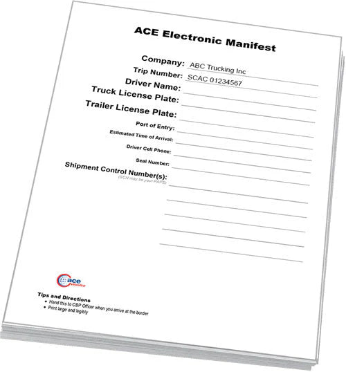 ACE Manifest Lead Sheets