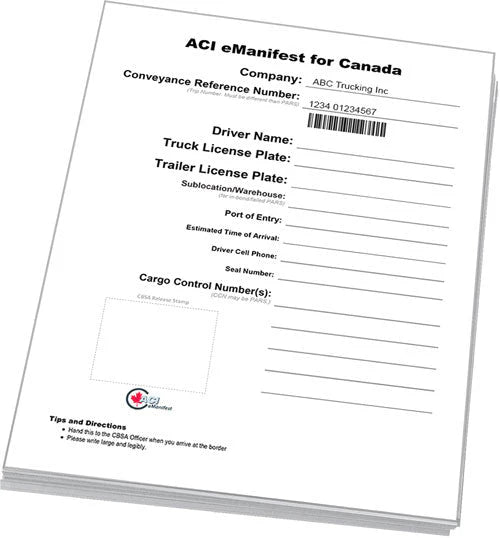 ACI eManifest Lead Sheets