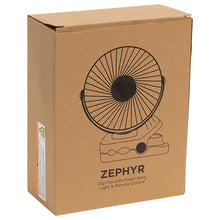 Charger l&#39;image dans la galerie, Zephyr Clip Fan with Power Bank, Light &amp; Remote Control
